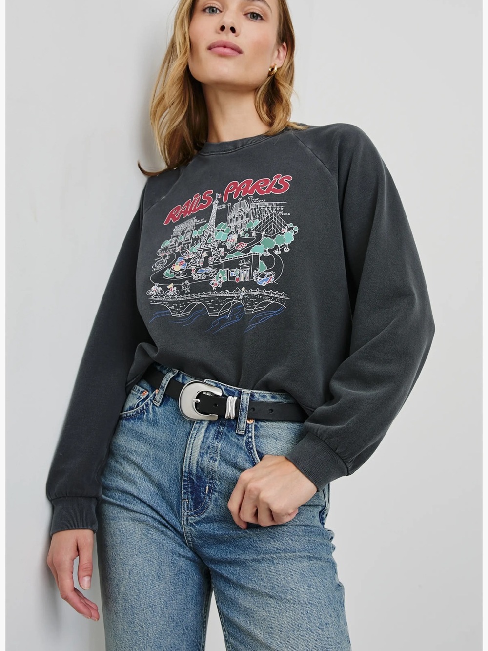 NWT‎ Rails Paris Cotton Graphic Sweatshirt Size medium